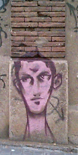 Graffiti 'Cuadrícula Psíquica impuesta al adolescente', Barcelona