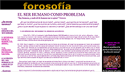 Visitar El ser humano como problema en el Portal Web FOROSOFÍA